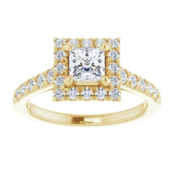 French-Set Halo-Style Engagement Ring Image 3 Glatz Jewelry Aliquippa, PA
