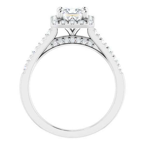 French-Set Halo-Style Engagement Ring Image 2 Glatz Jewelry Aliquippa, PA