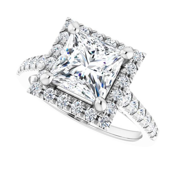 French-Set Halo-Style Engagement Ring Image 5 Glatz Jewelry Aliquippa, PA