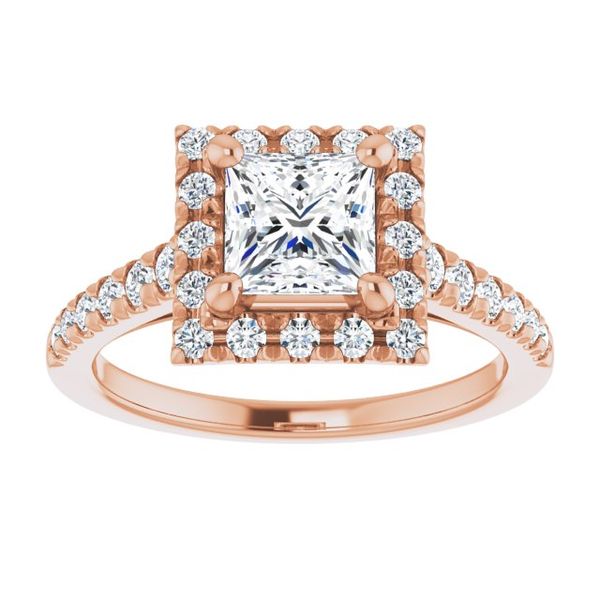 French-Set Halo-Style Engagement Ring Image 3 Greenfield Jewelers Pittsburgh, PA
