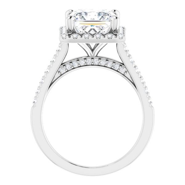 French-Set Halo-Style Engagement Ring Image 2 Jambs Jewelry Raymond, NH