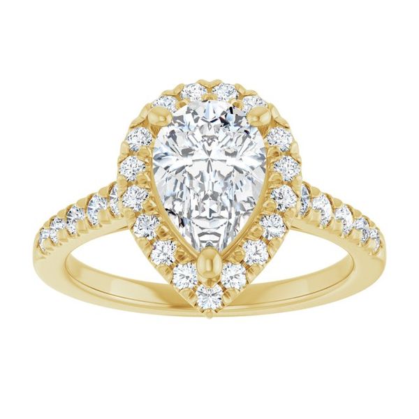 French-Set Halo-Style Engagement Ring Image 3 Puckett's Fine Jewelry Benton, KY