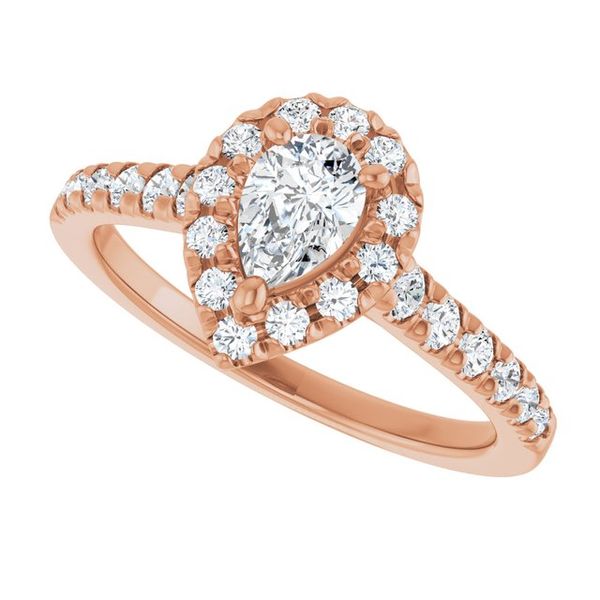 French-Set Halo-Style Engagement Ring Image 5 Stuart Benjamin & Co. Jewelry Designs San Diego, CA