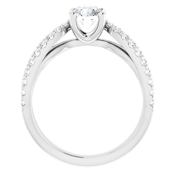 Accented Engagement Ring Image 2 The Jewelry Source El Segundo, CA