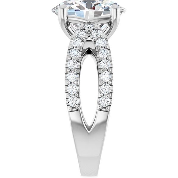 Accented Engagement Ring Image 4 The Jewelry Source El Segundo, CA