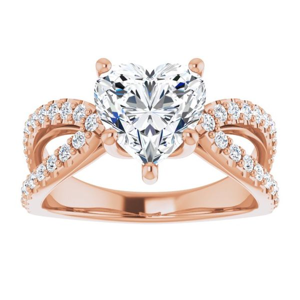 Accented Engagement Ring Image 3 Oak Valley Jewelers Oakdale, CA