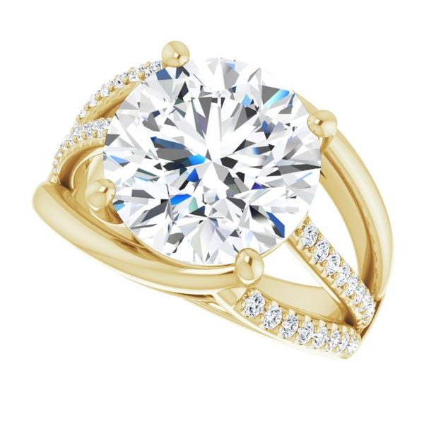 Accented Engagement Ring Image 5 Peran & Scannell Jewelers Houston, TX