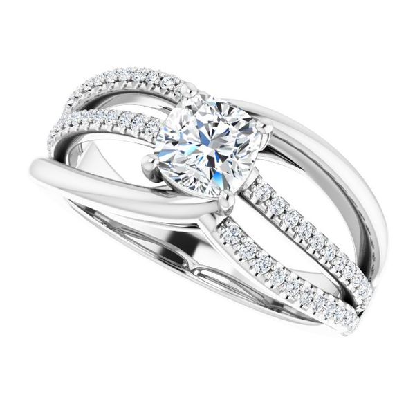 Accented Engagement Ring Image 5 Oak Valley Jewelers Oakdale, CA