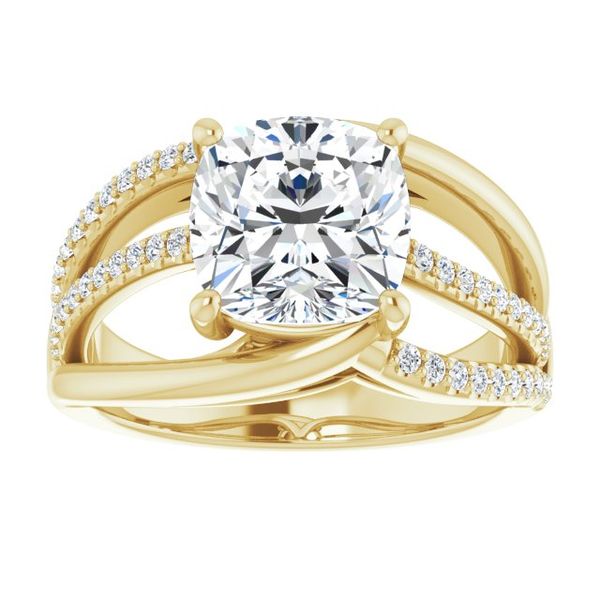 Accented Engagement Ring Image 3 J. West Jewelers Round Rock, TX