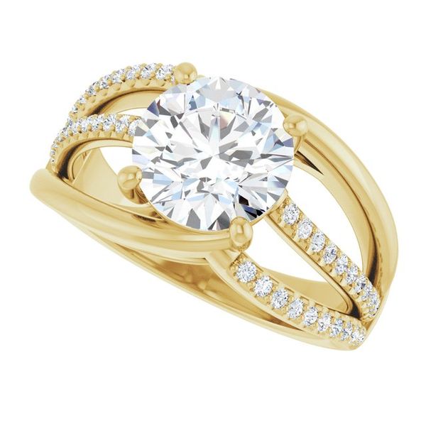 Accented Engagement Ring Image 5 J. West Jewelers Round Rock, TX