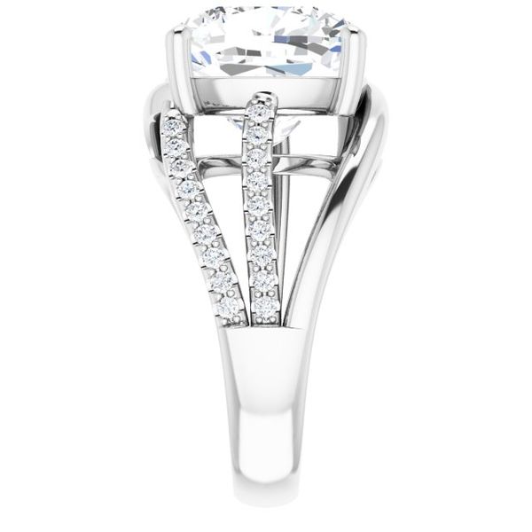 Accented Engagement Ring Image 4 J. West Jewelers Round Rock, TX