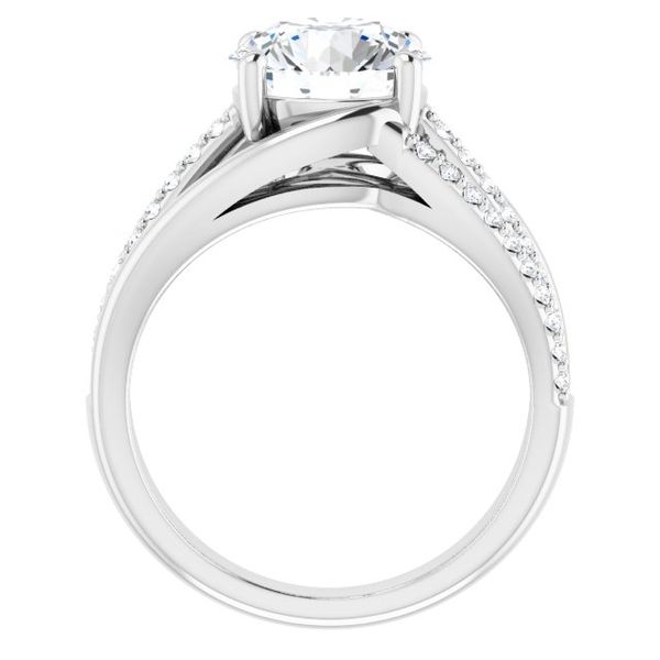 Accented Engagement Ring Image 2 J. West Jewelers Round Rock, TX