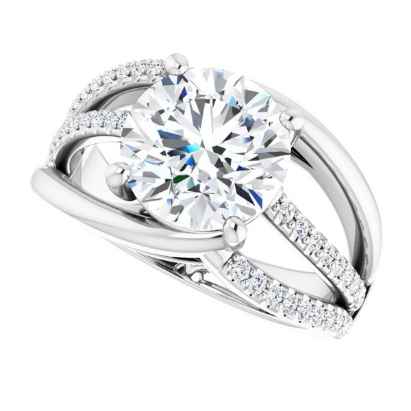 Accented Engagement Ring Image 5 Puckett's Fine Jewelry Benton, KY