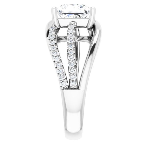 Accented Engagement Ring Image 4 Reiniger Jewelers Swansea, IL