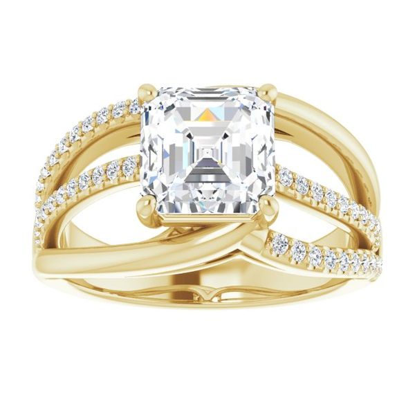 Accented Engagement Ring Image 3 Puckett's Fine Jewelry Benton, KY