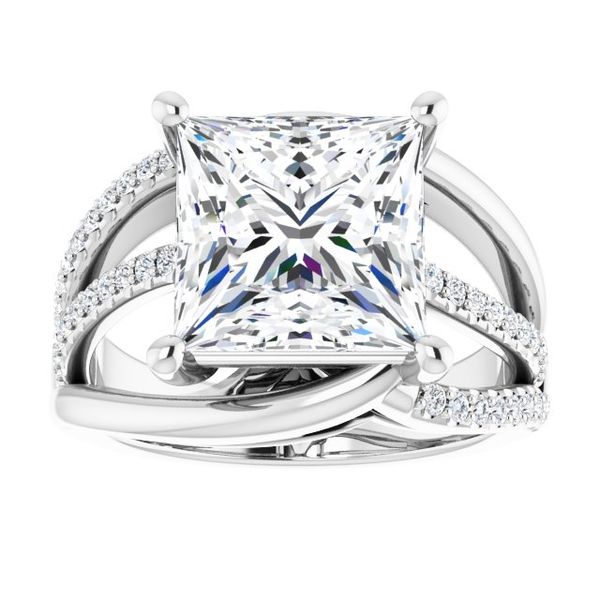 Accented Engagement Ring Image 3 Puckett's Fine Jewelry Benton, KY
