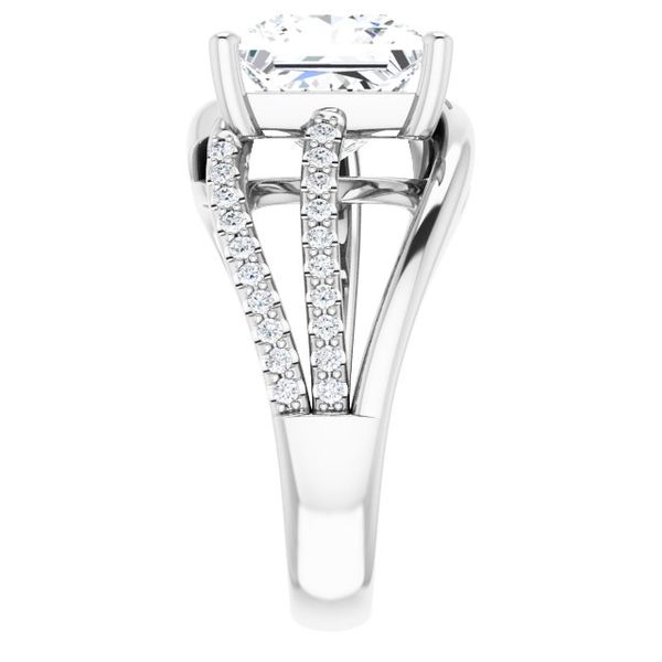 Accented Engagement Ring Image 4 J. West Jewelers Round Rock, TX