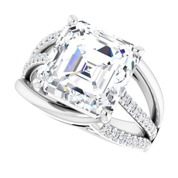 Accented Engagement Ring Image 5 J. West Jewelers Round Rock, TX