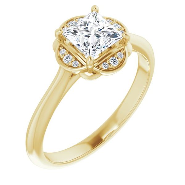 Accented Engagement Ring J. West Jewelers Round Rock, TX