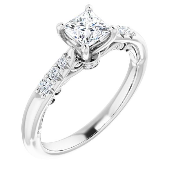 Accented Engagement Ring Michael Szwed Jewelers Longmeadow, MA