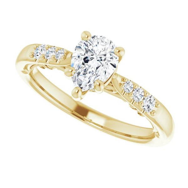 Accented Engagement Ring Image 5 Stuart Benjamin & Co. Jewelry Designs San Diego, CA