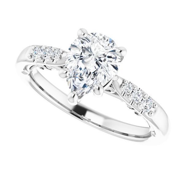 Accented Engagement Ring Image 5 H. Brandt Jewelers Natick, MA