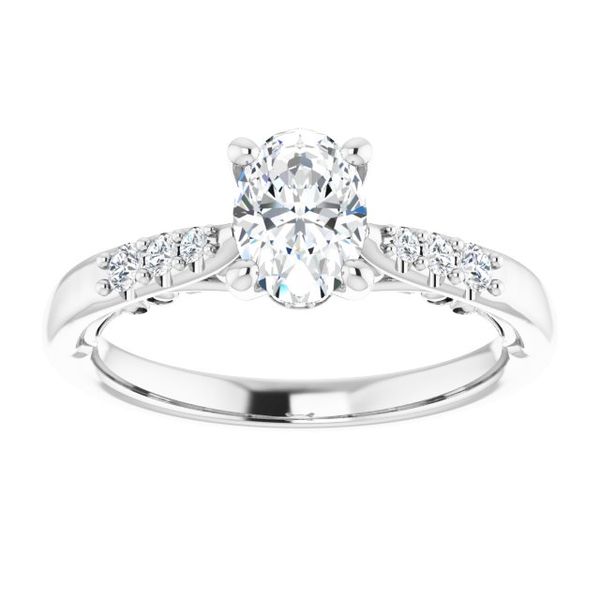 Accented Engagement Ring Image 3 H. Brandt Jewelers Natick, MA