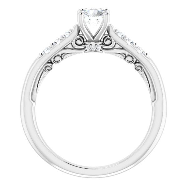 Accented Engagement Ring Image 2 Von's Jewelry, Inc. Lima, OH