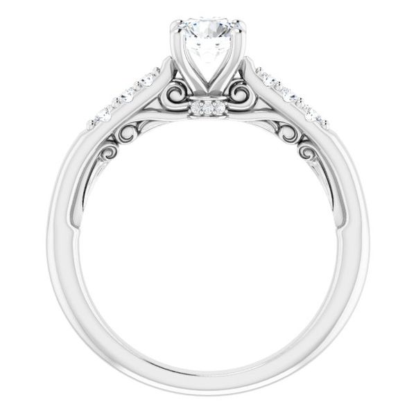 Accented Engagement Ring Image 2 Von's Jewelry, Inc. Lima, OH