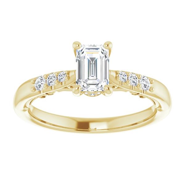 Accented Engagement Ring Image 3 Von's Jewelry, Inc. Lima, OH
