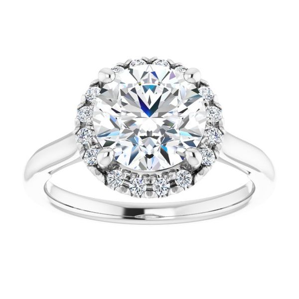 Halo-Style Engagement ring Image 3 Oak Valley Jewelers Oakdale, CA