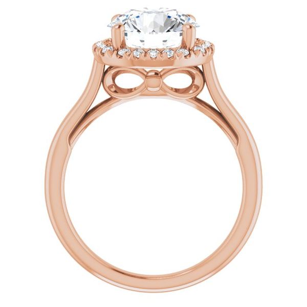 Halo-Style Engagement ring Image 2 Vulcan's Forge LLC Kansas City, MO