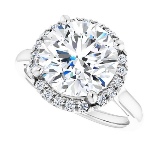 Halo-Style Engagement ring Image 5 Vail Creek Jewelry Designs Turlock, CA