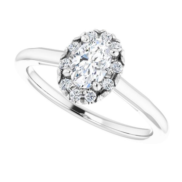 Halo-Style Engagement ring Image 5 Von's Jewelry, Inc. Lima, OH