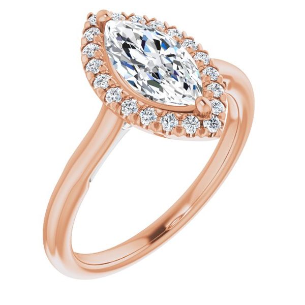 Halo-Style Engagement ring Peran & Scannell Jewelers Houston, TX