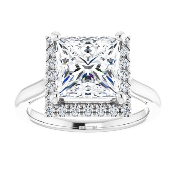 Halo-Style Engagement ring Image 3 Lester Martin Dresher, PA