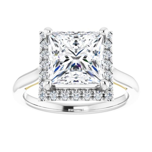 Halo-Style Engagement ring Image 3 Vulcan's Forge LLC Kansas City, MO