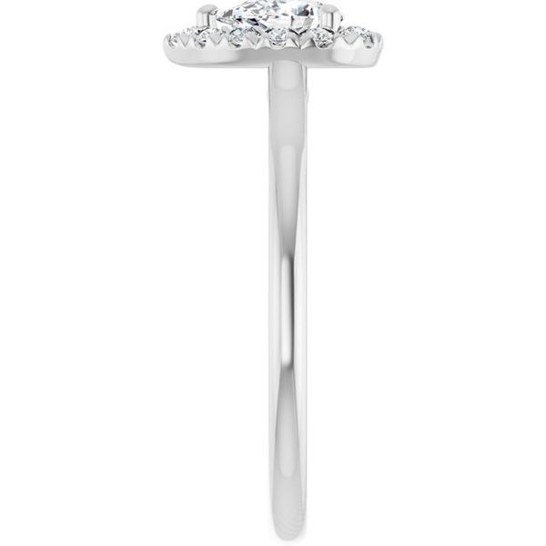 Halo-Style Engagement ring Image 4 Peran & Scannell Jewelers Houston, TX
