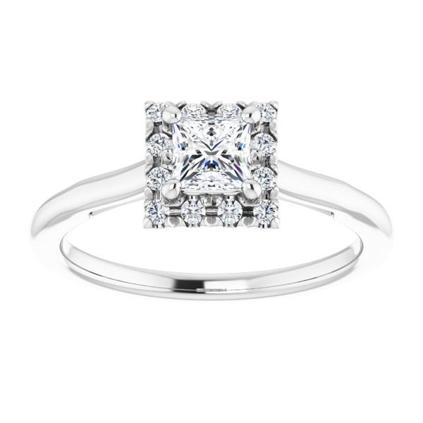 Halo-Style Engagement ring Image 3 Peran & Scannell Jewelers Houston, TX