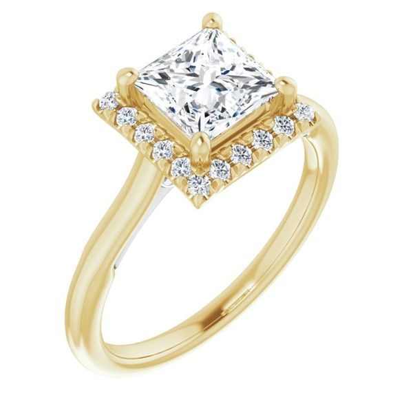 Halo-Style Engagement ring Peran & Scannell Jewelers Houston, TX