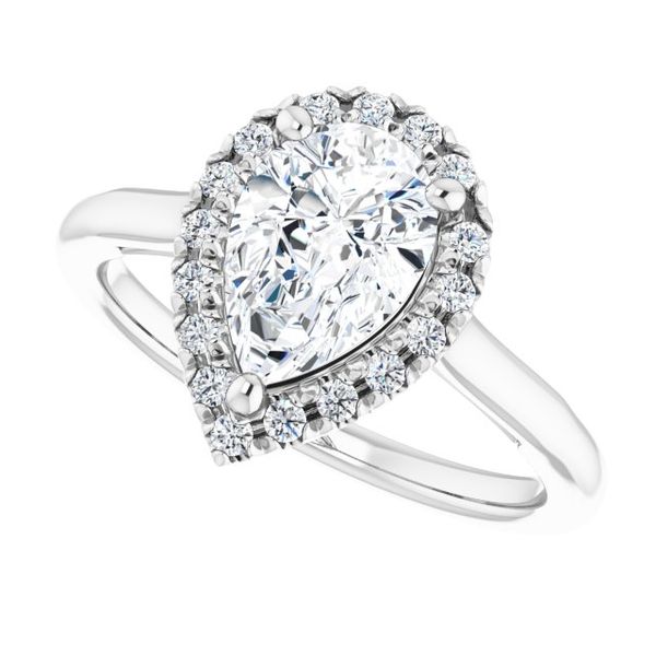 Halo-Style Engagement ring Image 5 Peran & Scannell Jewelers Houston, TX