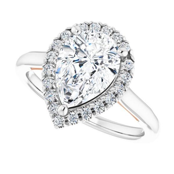 Halo-Style Engagement ring Image 5 Peran & Scannell Jewelers Houston, TX