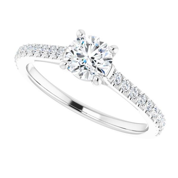 Accented Engagement Ring Image 5 Robison Jewelry Co. Fernandina Beach, FL