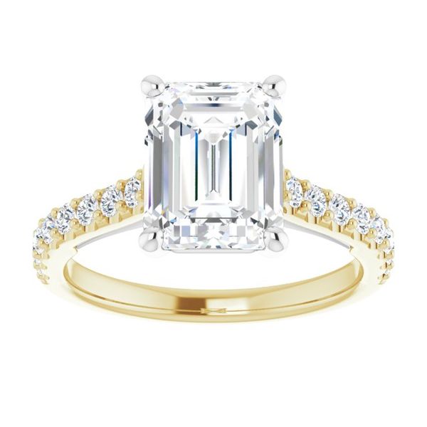 Accented Engagement Ring Image 3 J. West Jewelers Round Rock, TX