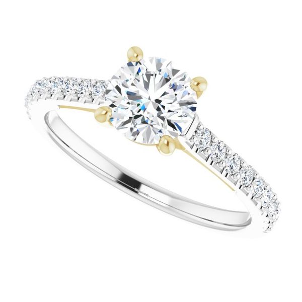 Accented Engagement Ring Image 5 Miner's North Jewelers Traverse City, MI