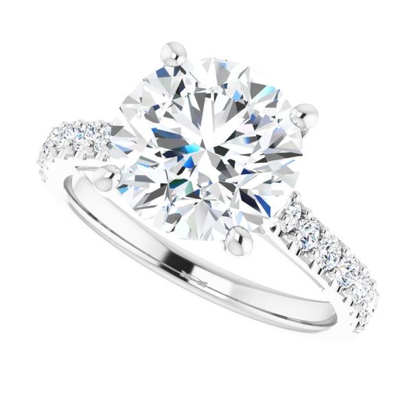 Accented Engagement Ring Image 5 Miner's North Jewelers Traverse City, MI