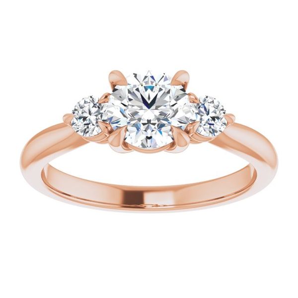 Three-Stone Engagement Ring Image 3 Vail Creek Jewelry Designs Turlock, CA