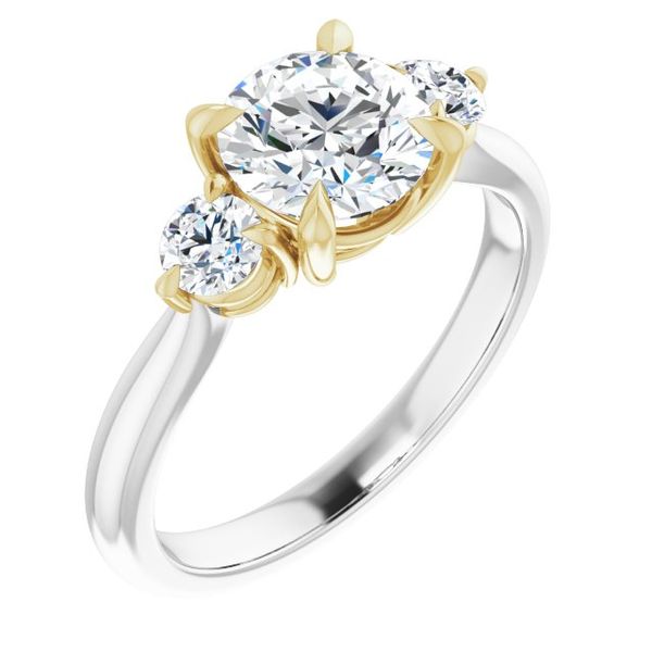 Three-Stone Engagement Ring Stuart Benjamin & Co. Jewelry Designs San Diego, CA