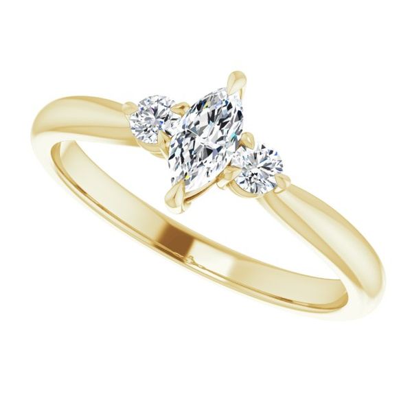 Three-Stone Engagement Ring Image 5 Vulcan's Forge LLC Kansas City, MO