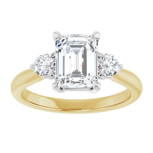 Three-Stone Engagement Ring Image 3 Vail Creek Jewelry Designs Turlock, CA